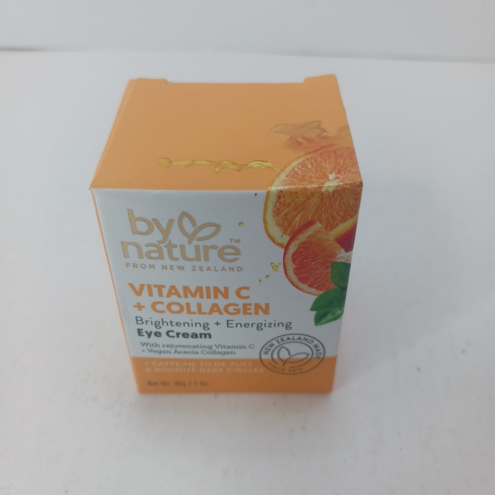 BY NATURE VITAMIN C + COLLAGEN BRIGHTENING + ENERGIZING EYE CEAM 1 OZ EXP 11/28
